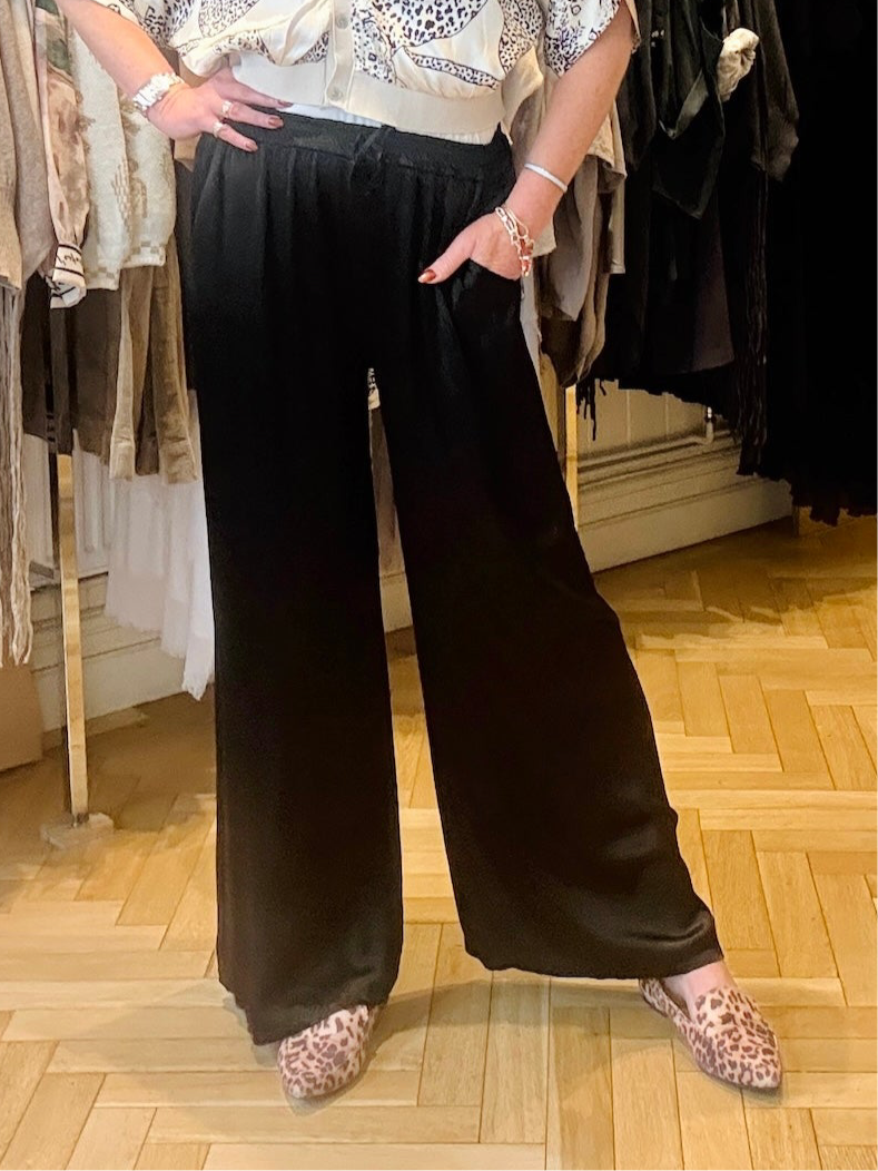 Satin pleated Palaza Pants
