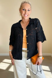 Crochet Collared Shirt