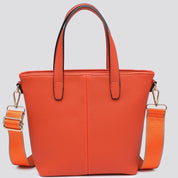 Mini Cross Body Tote Bag / Contrasting Strap