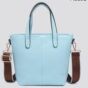 Mini Cross Body Tote Bag / Contrasting Strap