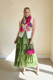 Tiered Ruffle Maxi Skirt