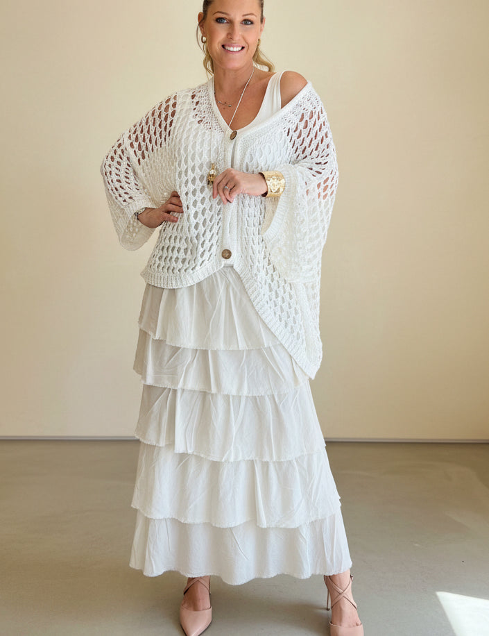 Tiered Ruffle Maxi Skirt