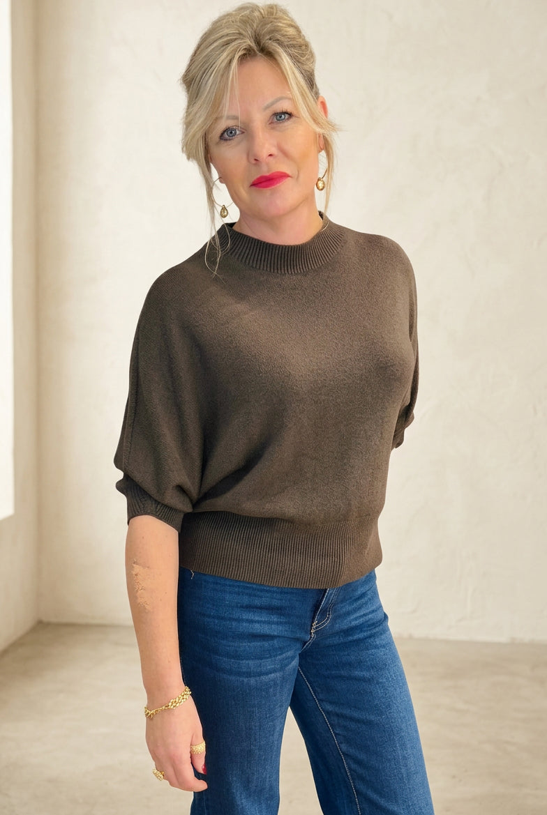 Wide Hem Boxy Batwing