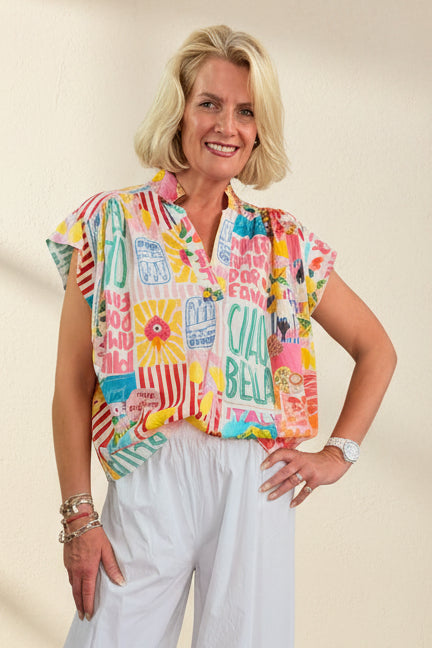 Postcard from Naples Cotton Shirt
