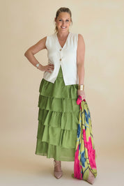 Tiered Ruffle Maxi Skirt
