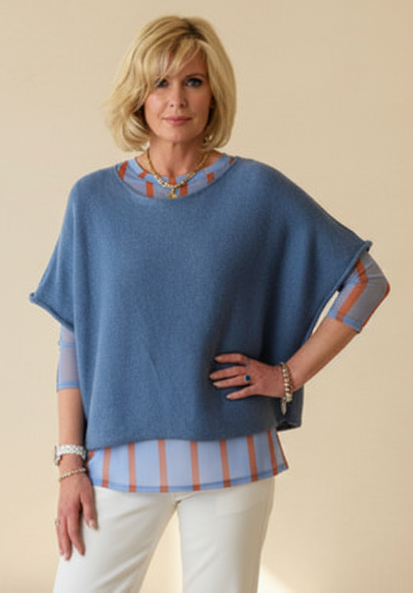 Henley Mesh Layering Top