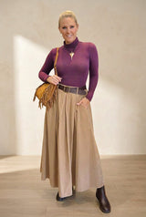 Corduroy Midi  Skirt