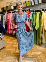 Ditsy Print  Tiered Dress