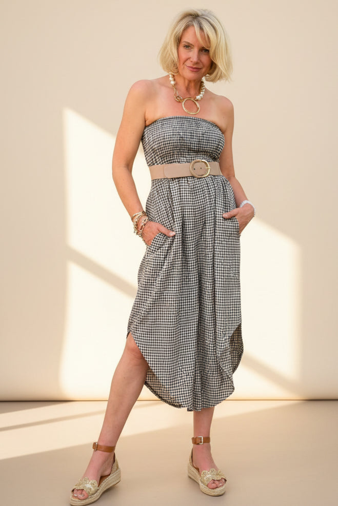 Gingham Romper