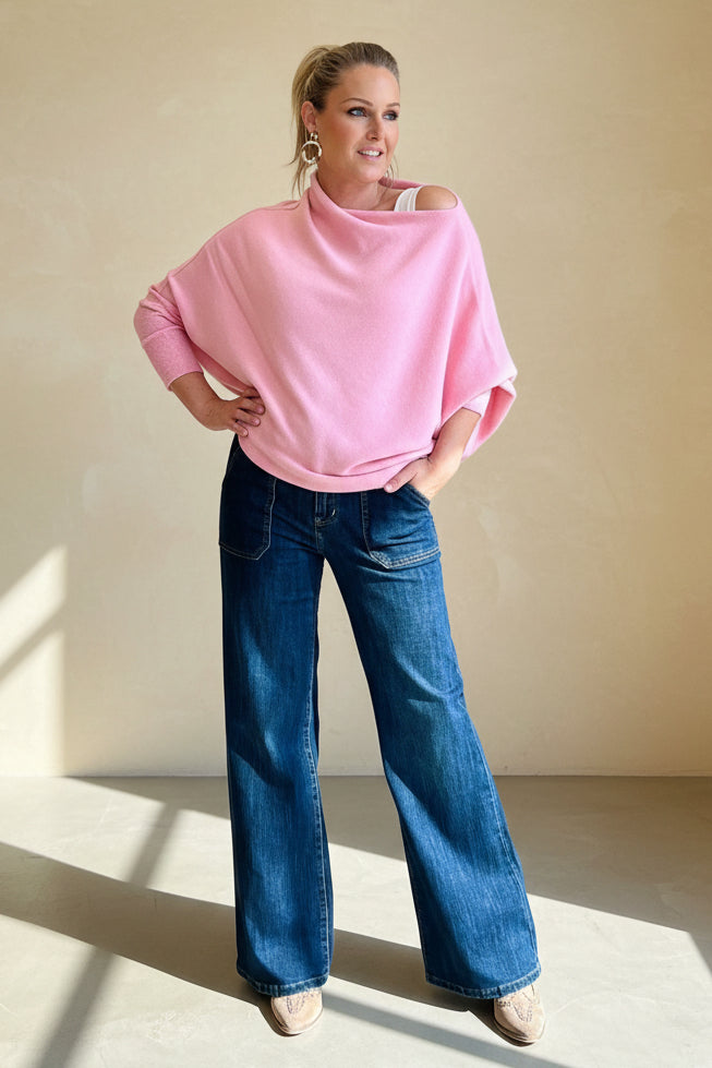 Asymmetric Slouch Italian Soft Knit