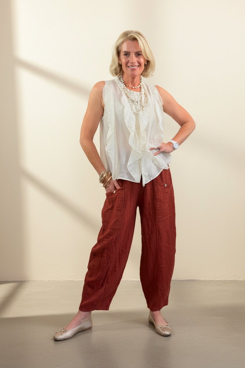 Demi - Light Weight Barrel Leg Joggers