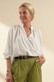 Soft Cotton Oversized Smock Blouse