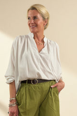 Soft Cotton Oversized Smock Blouse