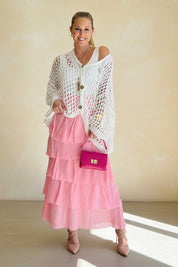 Tiered Ruffle Maxi Skirt