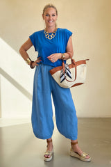 Linen Barrel Leg Cullottes