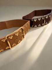 Wide Studed Buckle Belt