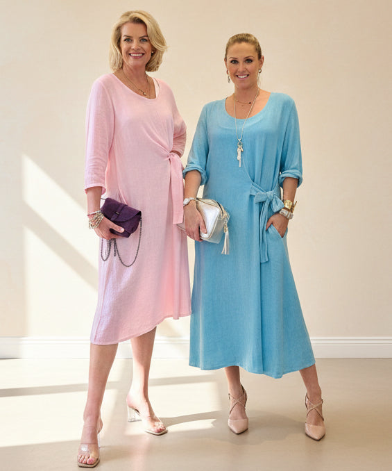 Sorrento Side Tie Midi Dress