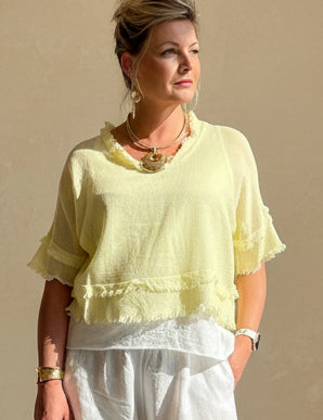 Raw Edge 2 piece Layer top