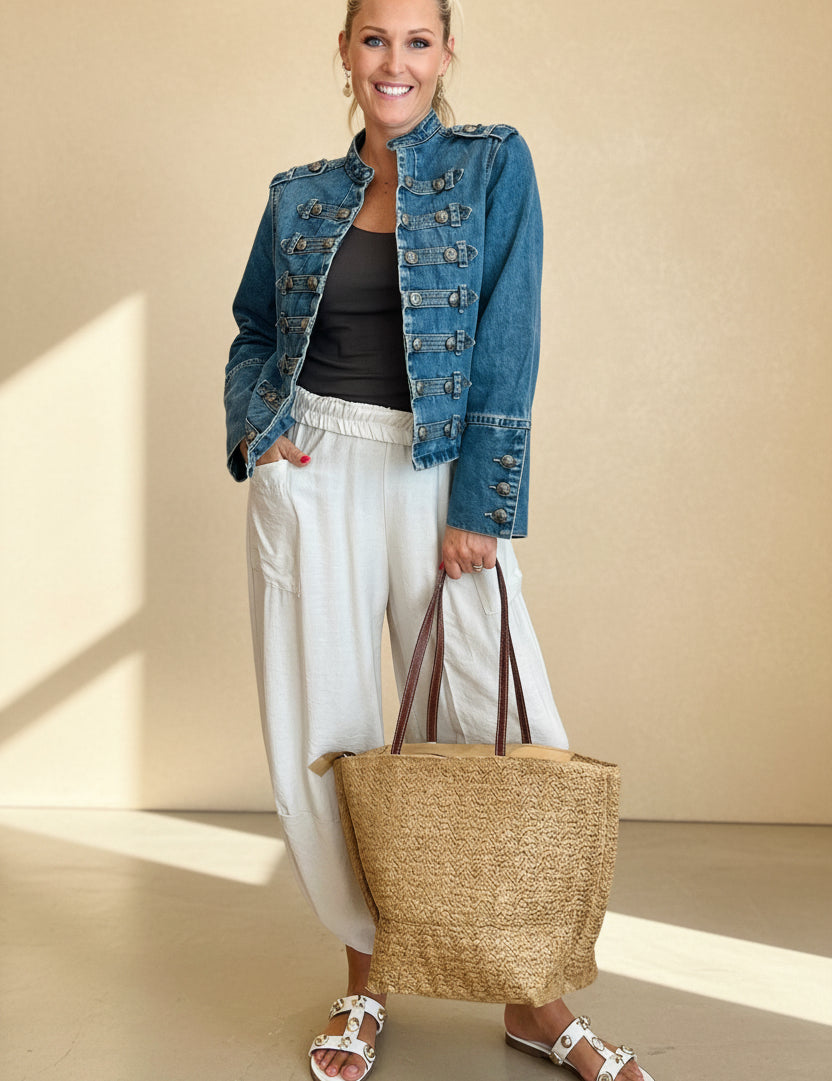 Denim Military Jacket