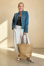 Denim Military Jacket