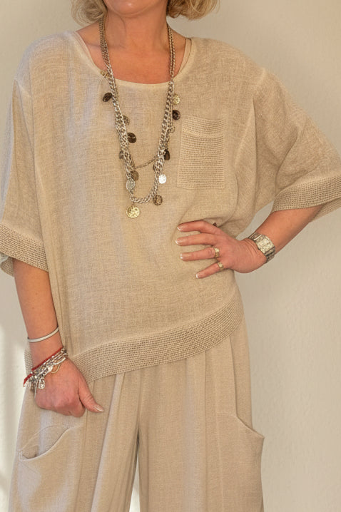 Sorrento Collection - Waffle Pocket Top