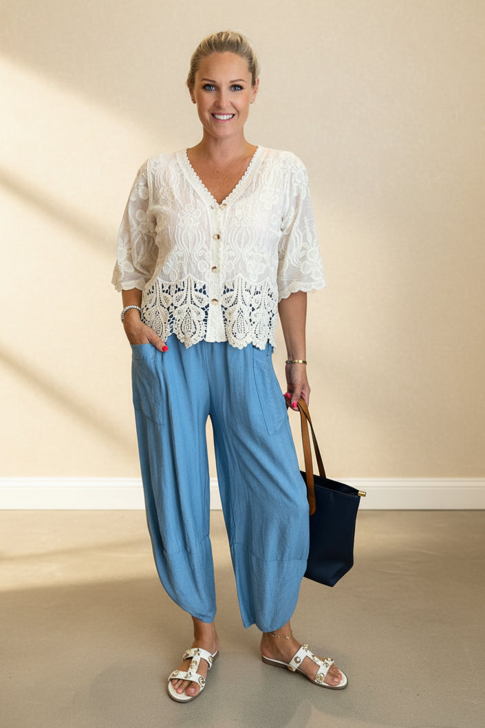 Cotton and Crochet Jacket