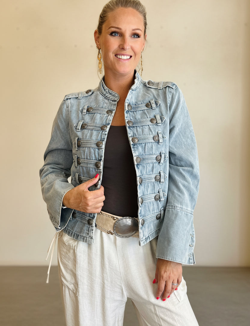 Denim Military Jacket