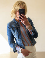 Henley Mesh Layering Top