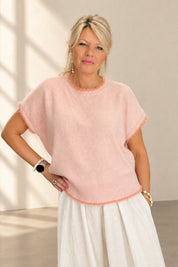 Boxy Fur trim Knit