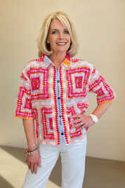Keleidescope Crochet Shirt