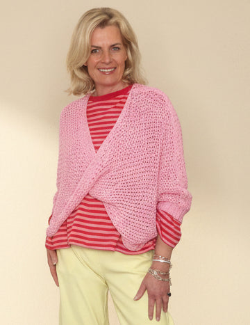 Textured Stitch Cross Over Batwing