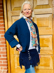 Suede Fringed Messenger Bag