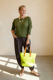 Stripe  Batwing Top