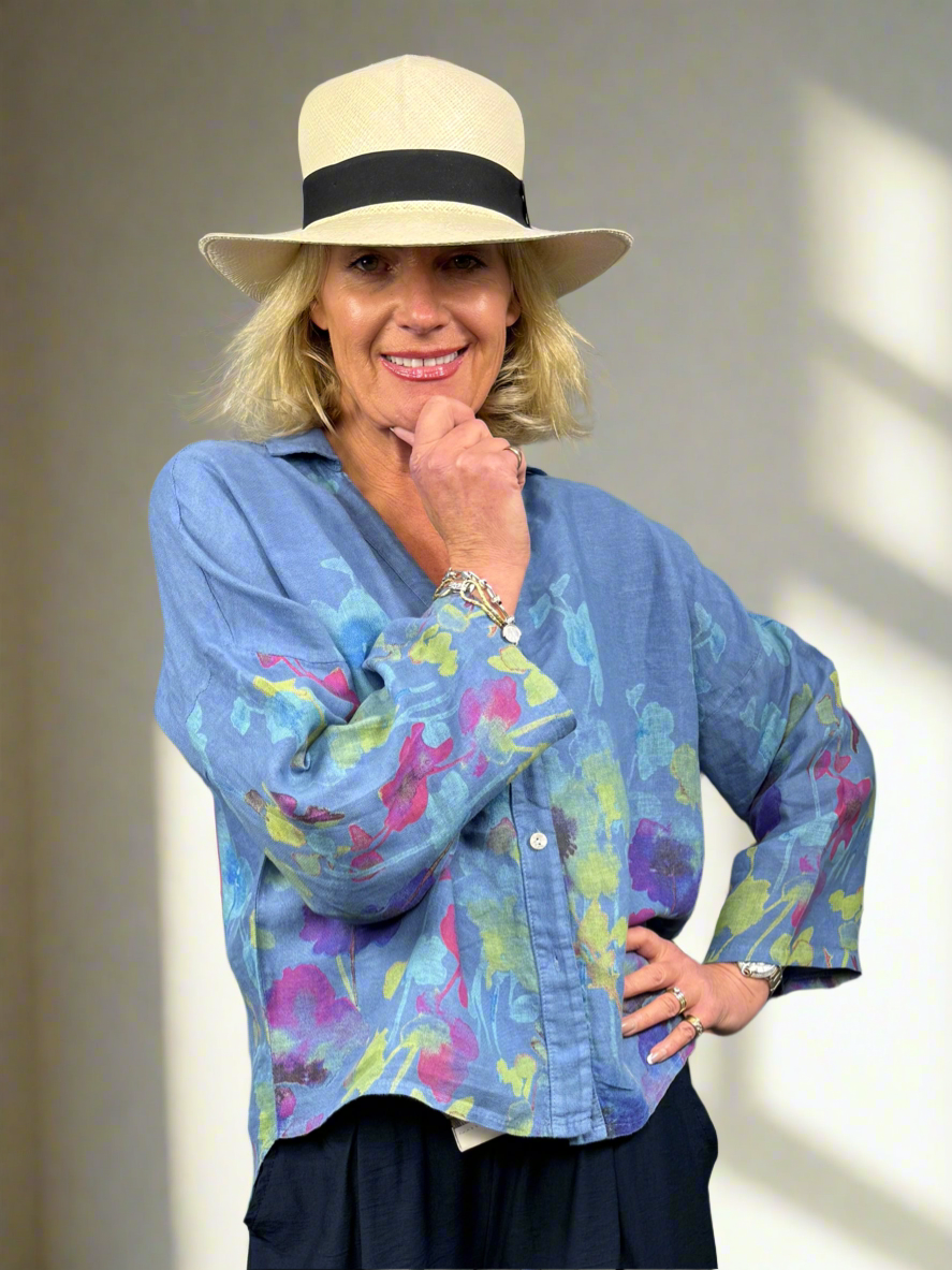 Claudia Painted Linen Shirt