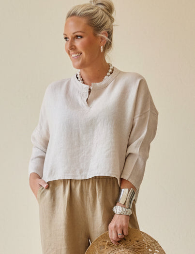 Capri Linen Boxy Shirt