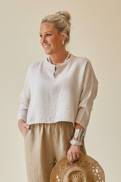 Capri Linen Boxy Shirt