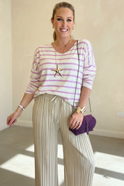 Pleated Palazzo Trousers