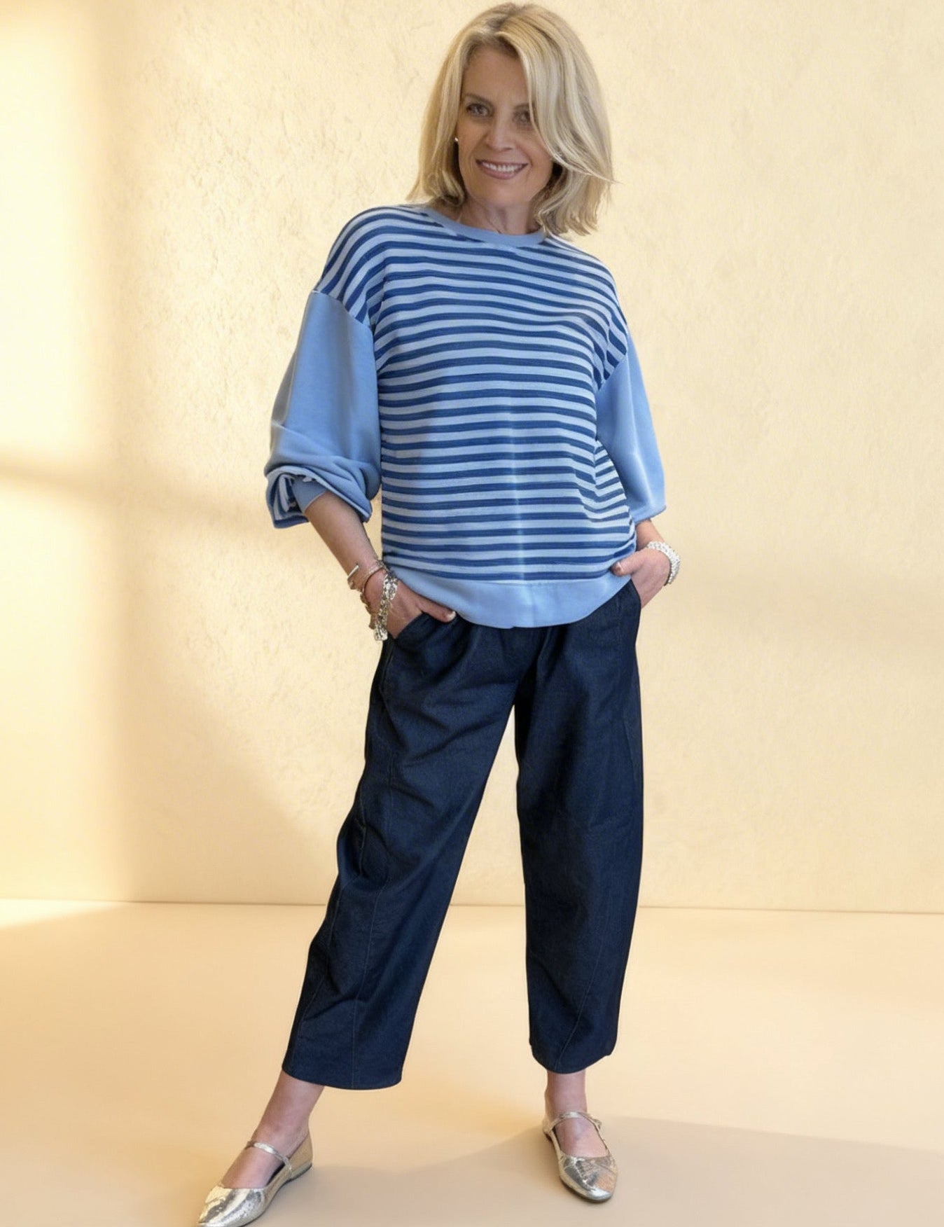 Coast Line - Balloon Sleeve Sweat Shirt