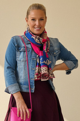 Regal Leopard Silk Scarf