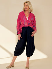 Linen Barrel Leg Cullottes