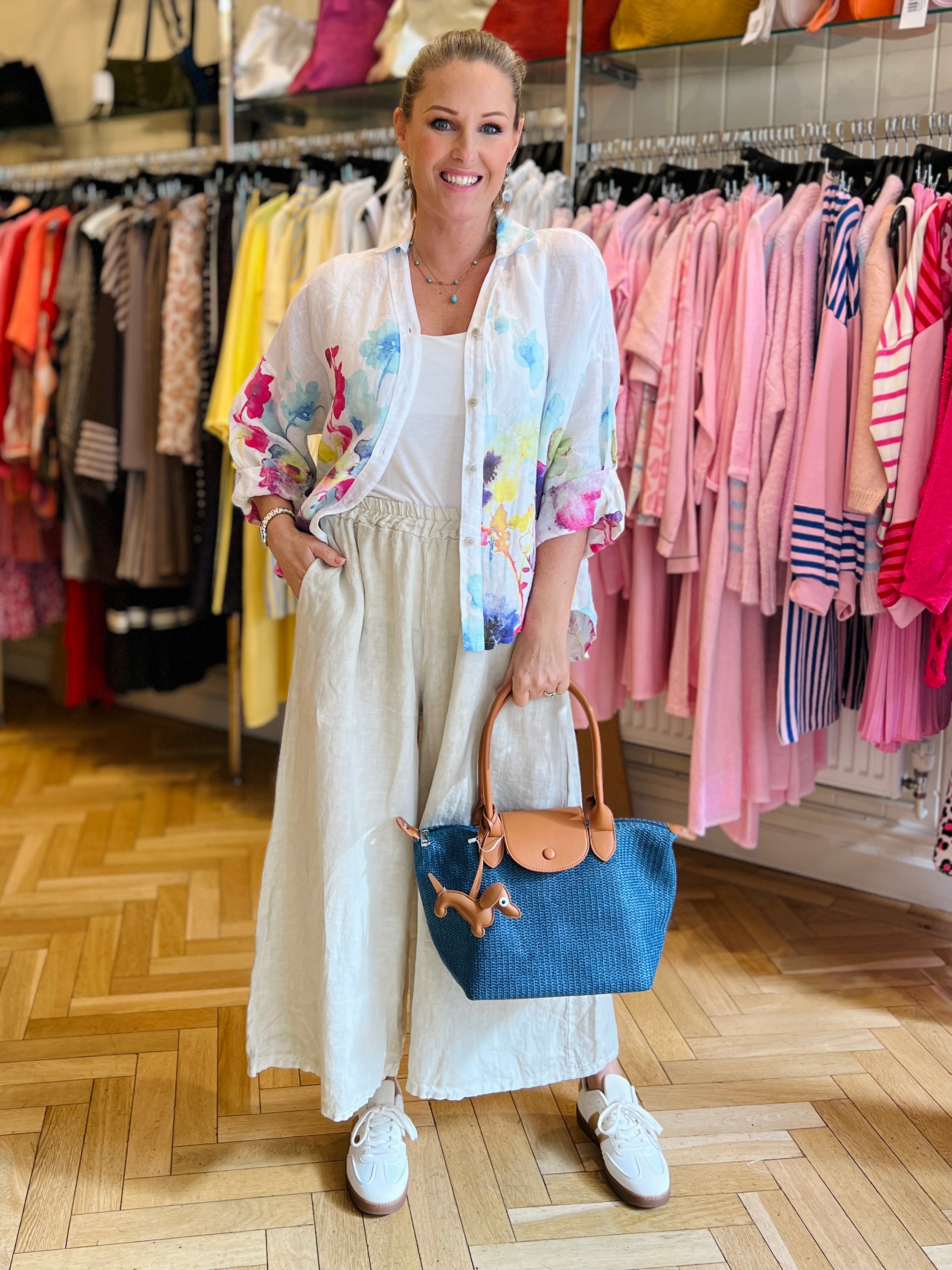 Claudia Painted Linen Shirt