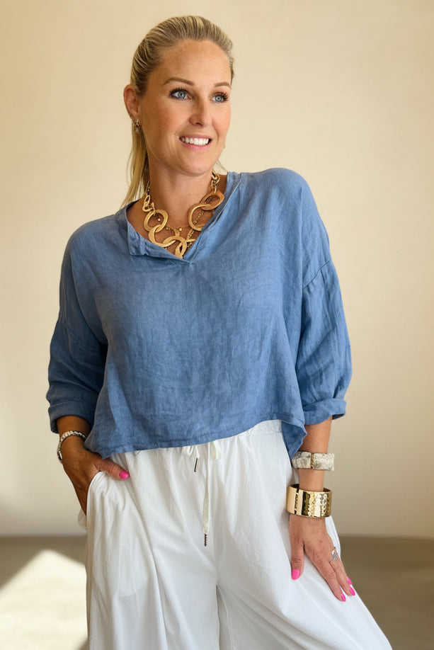 Capri Linen Boxy Shirt