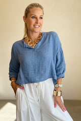 Capri Linen Boxy Shirt
