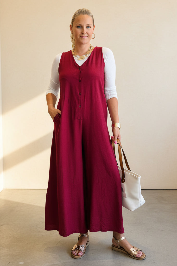 Sleevless Palazzo Jumpsuit