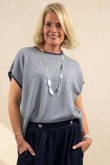 Boxy Fur trim Knit