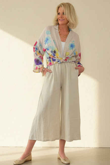 Claudia Painted Linen Shirt