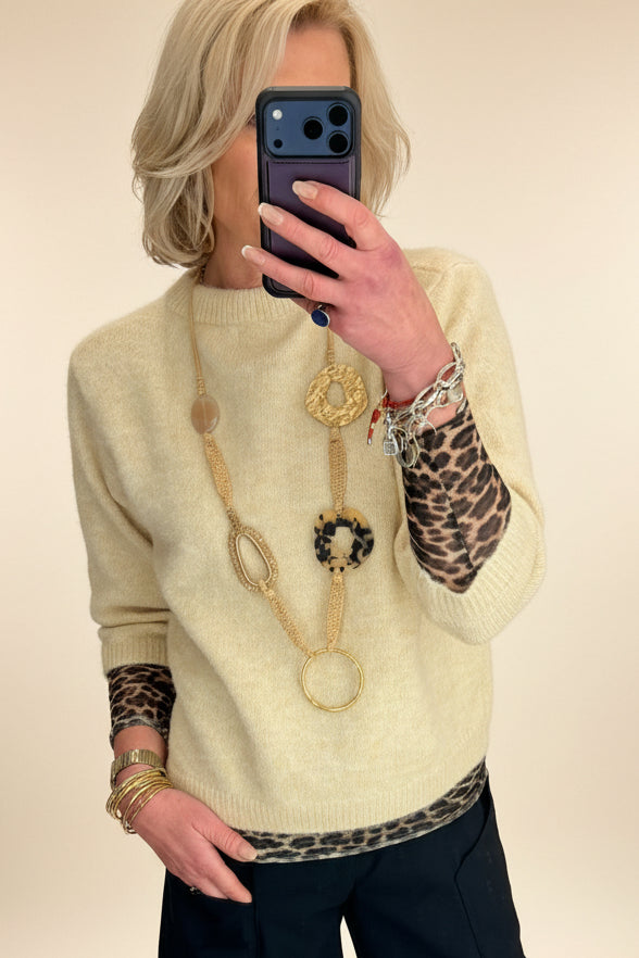 Metallic Criss Cross Knit