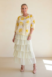 Tiered Ruffle Maxi Skirt
