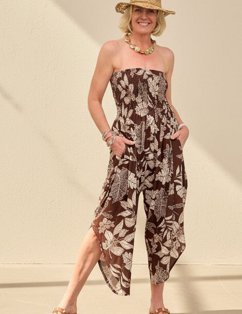 Jungle Batik Print  Romper