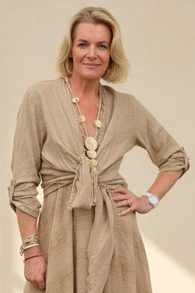 Sophia Bias Cut Gold Thread Dress